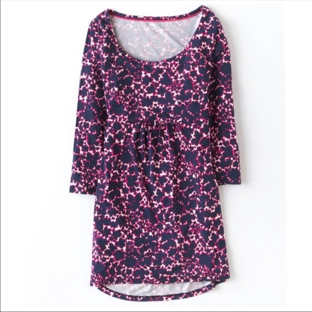 BODEN Sorrento Abstract Floral Jersey Tunic Dress Top Colorful